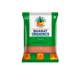 Bharat Organics Unpolished Masoor Dal Split 500gm